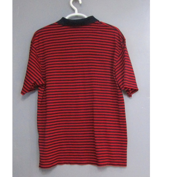 Club Colors Blue & Red Striped Polo Golf Shirt L - Picture 3 of 4